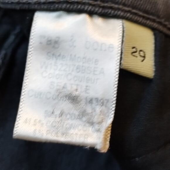 rag & bone Zipper Tech Moto Skinny Ankle Dark Gray Seattle Jeans 29 - Picture 8 of 16